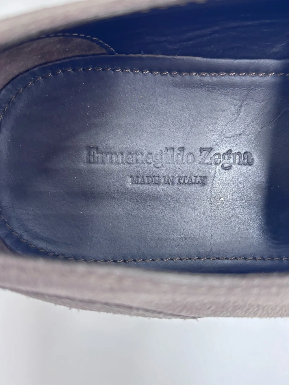 Ermenegildo Zegna Gray Suede Low -Top Derby Sneaker Shoes size 9 Made in Italy